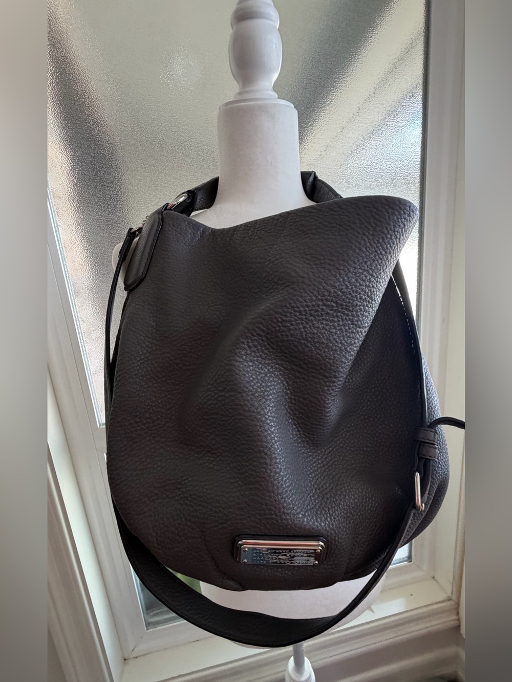 Marc by Marc Jacobs Grey Pebbled Leather Shoulder Bag